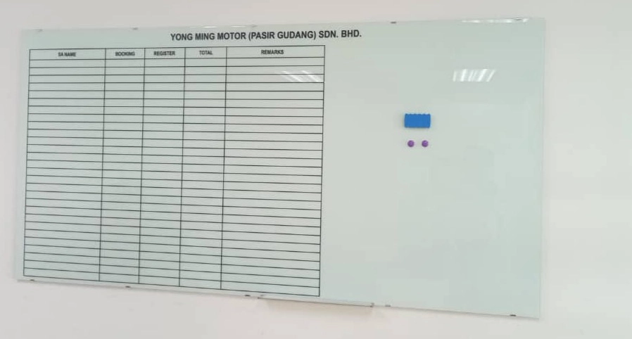 Tempered Glass Magnetic Whiteboard